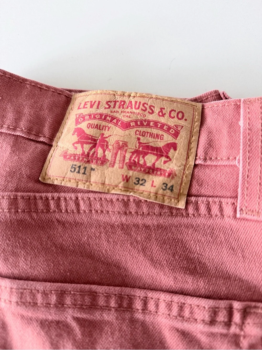 Levi's Men’s Straight-Leg Jeans in Dusty Red